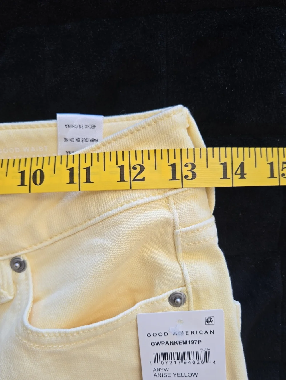 Good American Women's Wide-Leg Jeans Yellow High Waist Lyocell Size 0/25 NWT